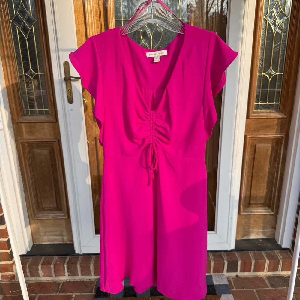 Monteau Fuchsia Mini Dress